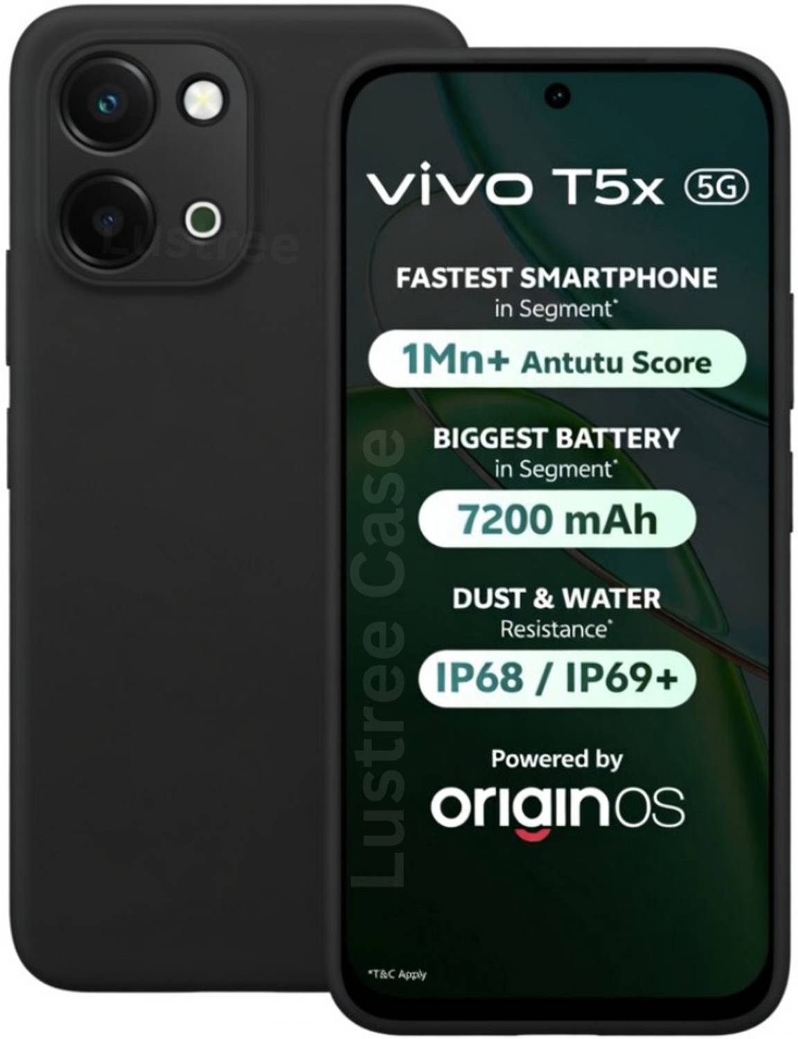 Lustree Back Cover for vivo T5x 5G