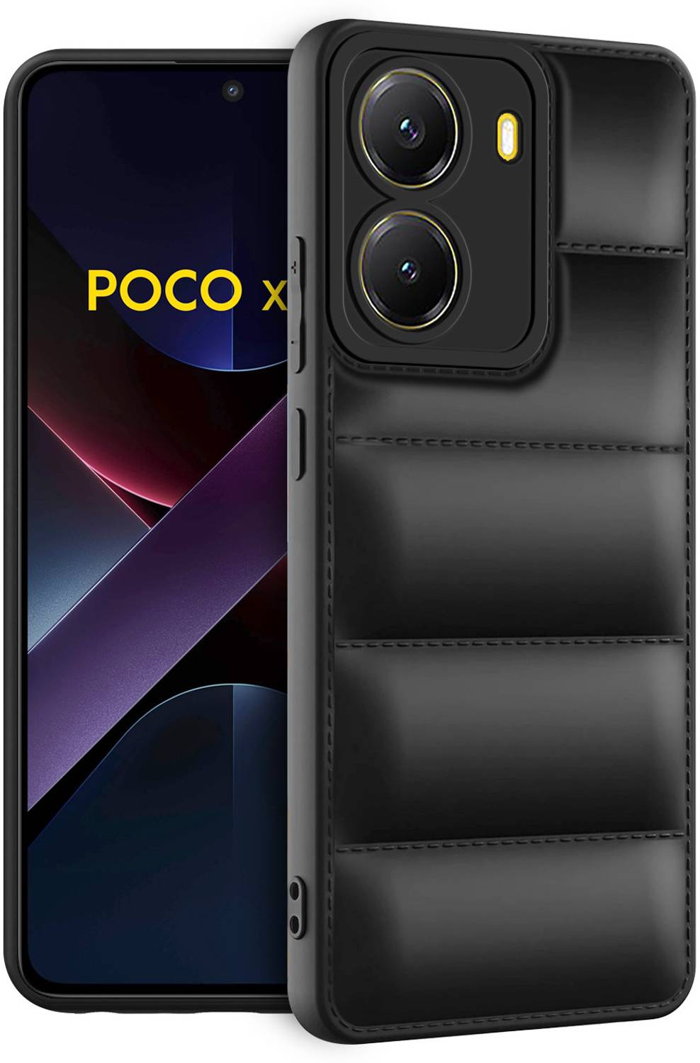 Plus Back Cover for Poco X7 Pro 5G Black - Image 2