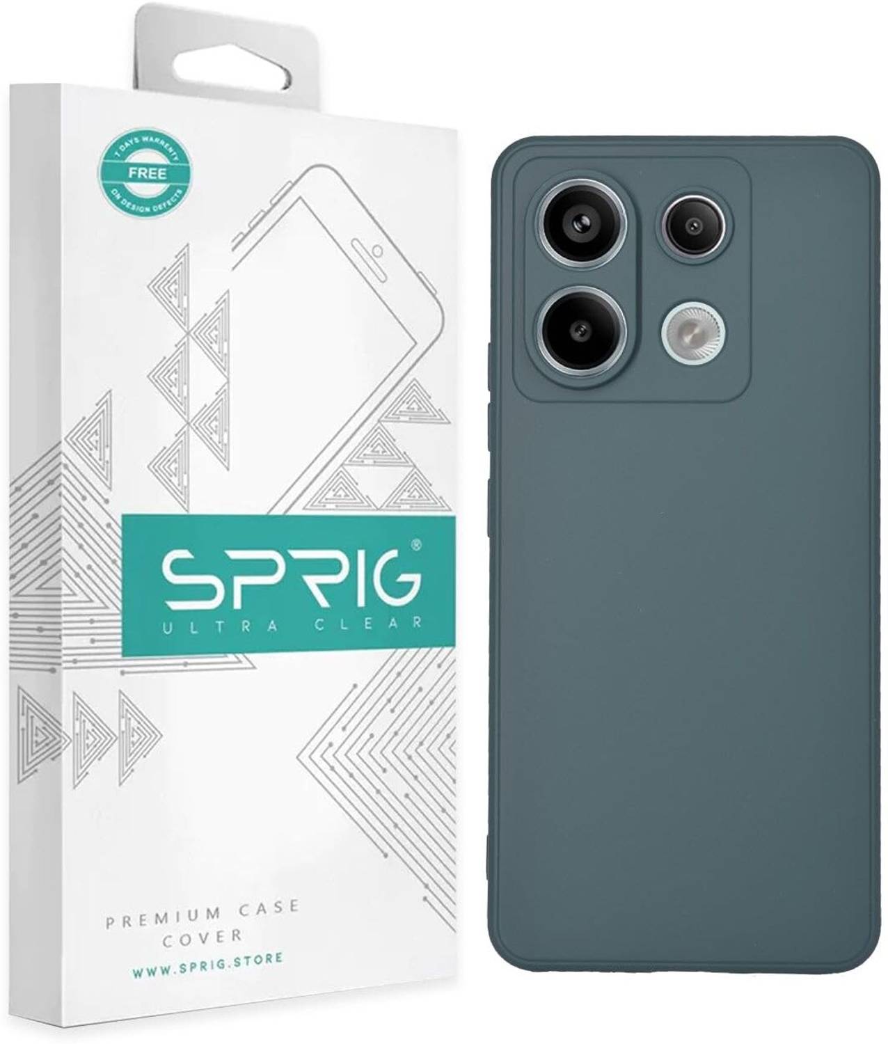 Sprig TPU Matte Back Cover for POCO X6 (Dark Green) - Image 1
