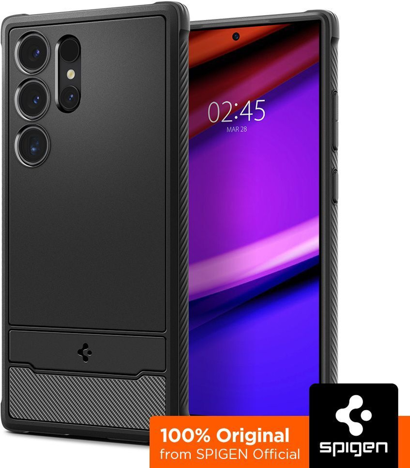 Image of Spigen Rugged Armor Back Cover for Samsung Galaxy S24 Ultra