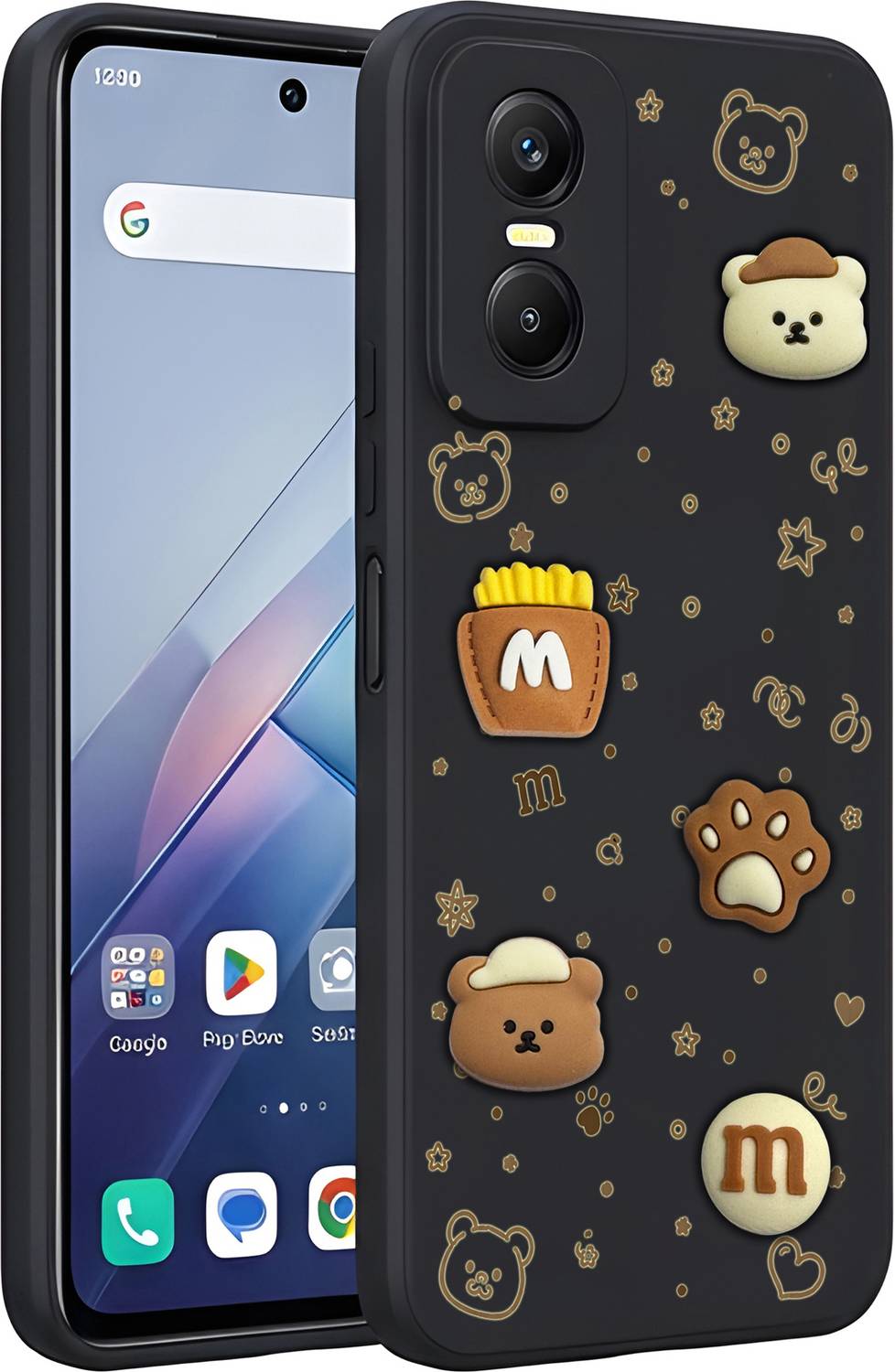 CaseBuddym Back Cover for infinix GT 30 Pro 5G, Bear Cat Paw - Image 1