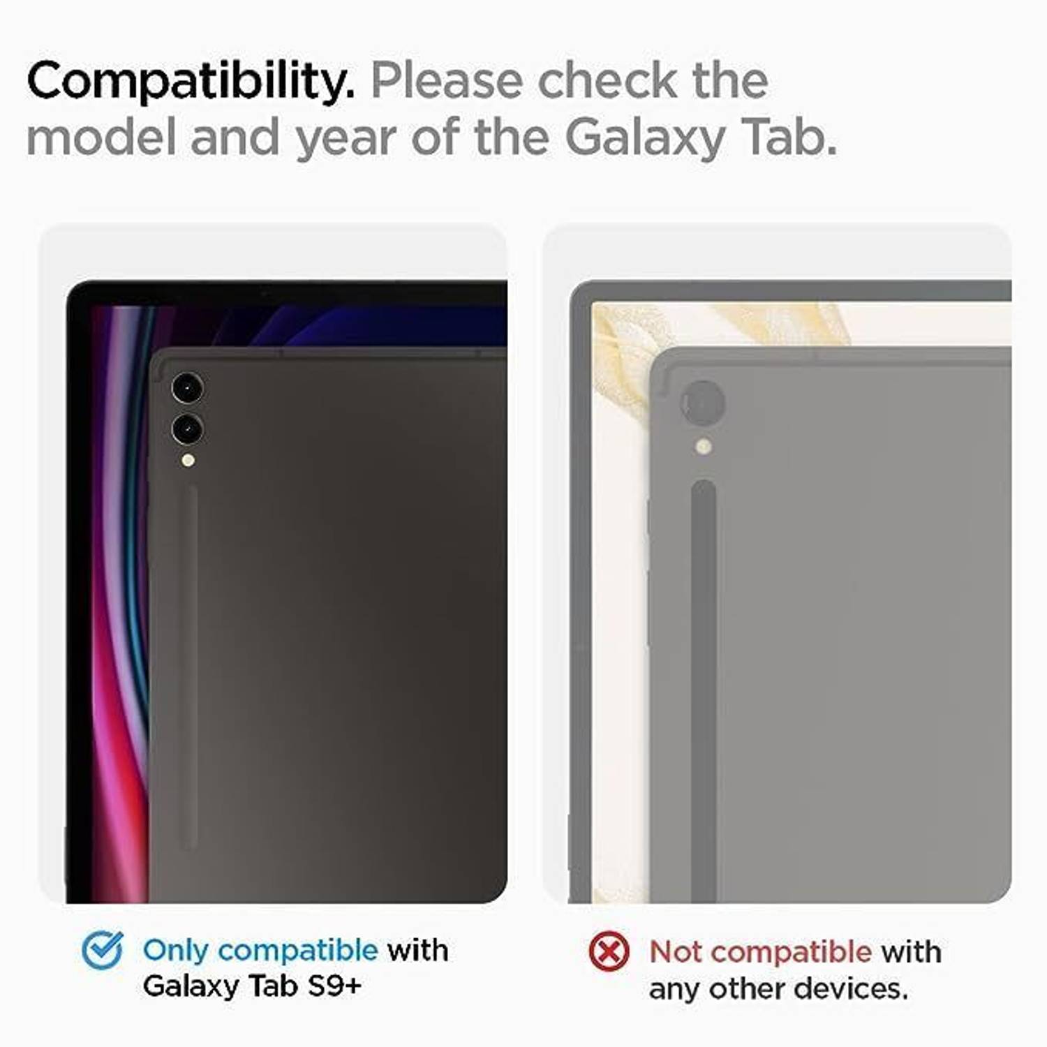 Spigen Ultra Hybrid Pro Back Cover for Samsung Galaxy Tab S9 Plus 
