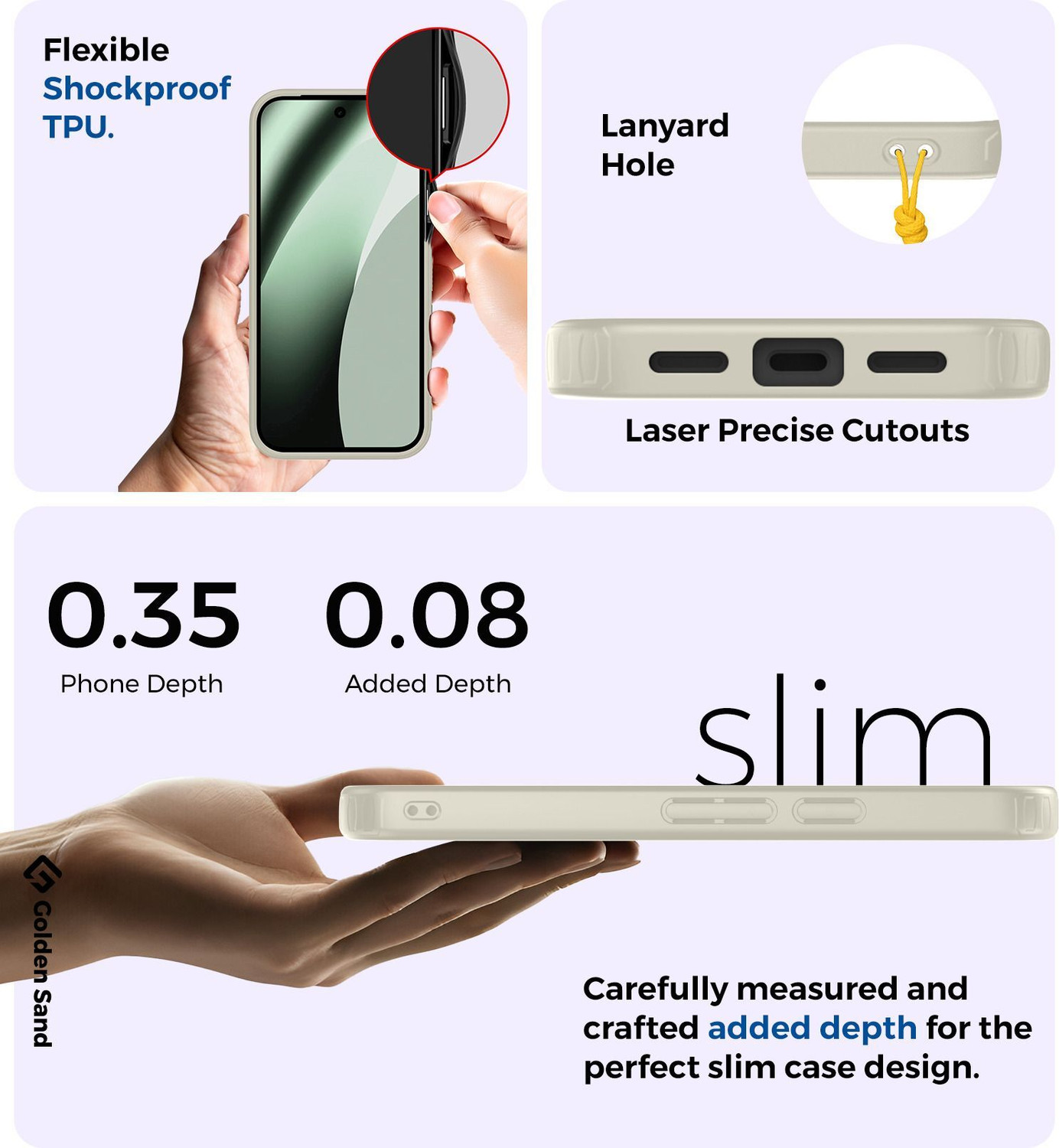 Image of Golden Sand Back Cover for Google Pixel 10a (Grey, Shock Proof, Thermoplastic Polyurethane, Pack of: 1)