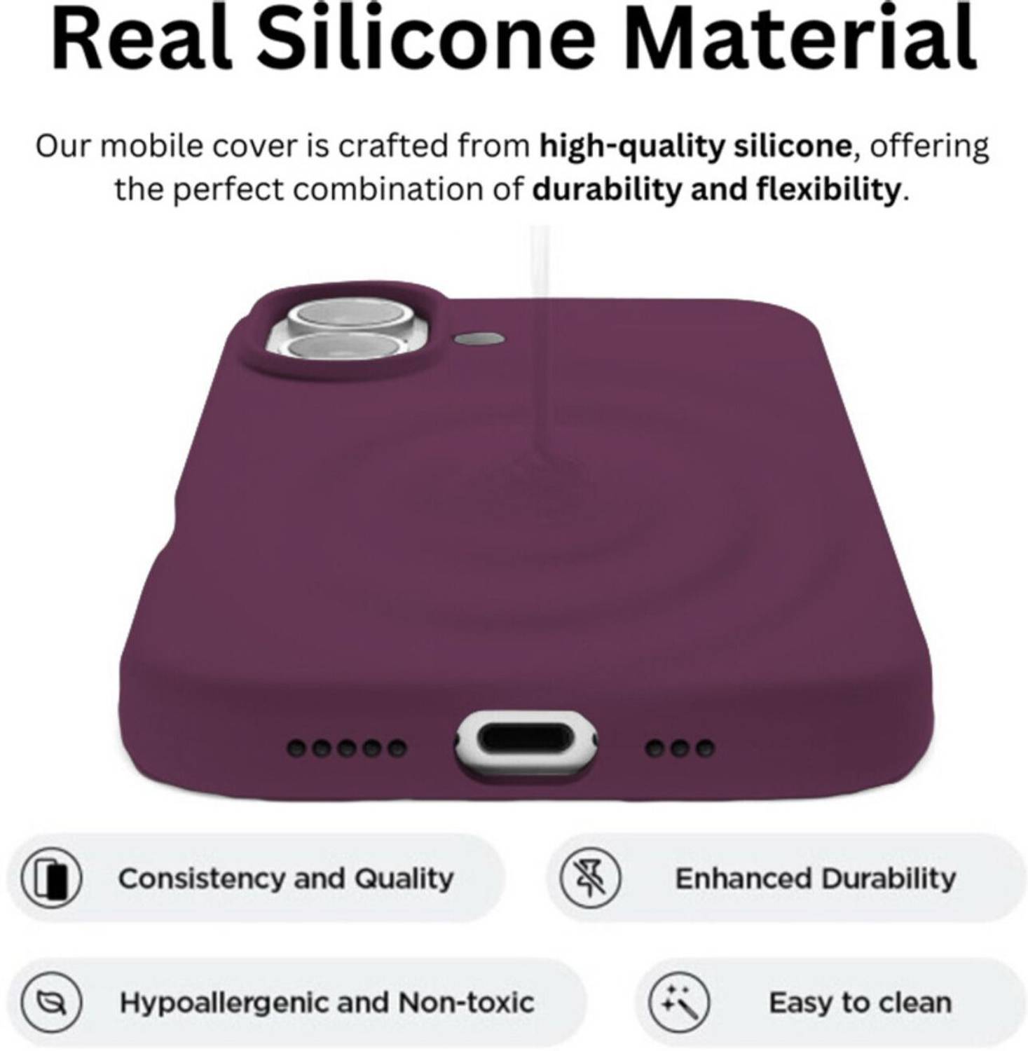 Celvas Back Cover for iPhone 16 Plus Red - Image 5