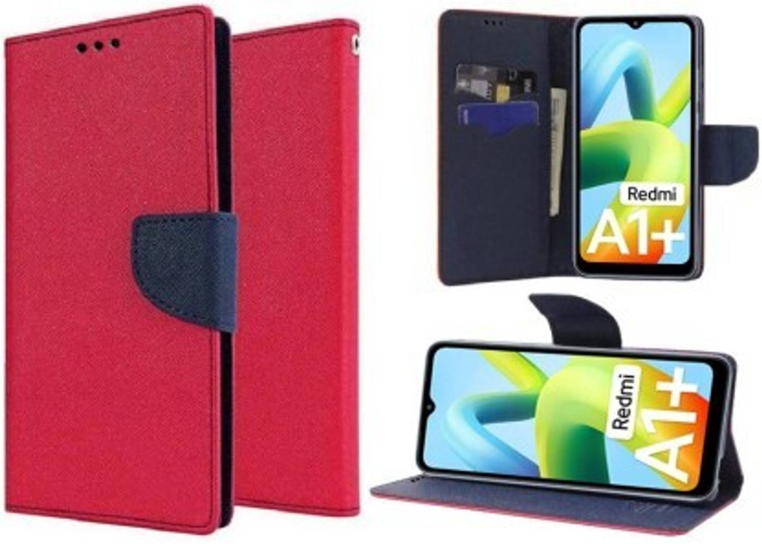 Aleppo Back Cover for POCO C51, Poco C51 Designer Flip Cover, Poco C50 Plain Cover