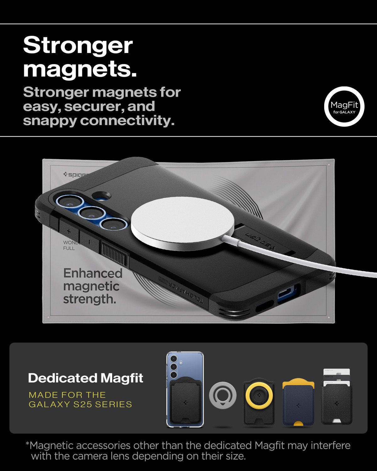 Image of Spigen Tough Armor (AI) MagFit Back Cover for Samsung Galaxy S25