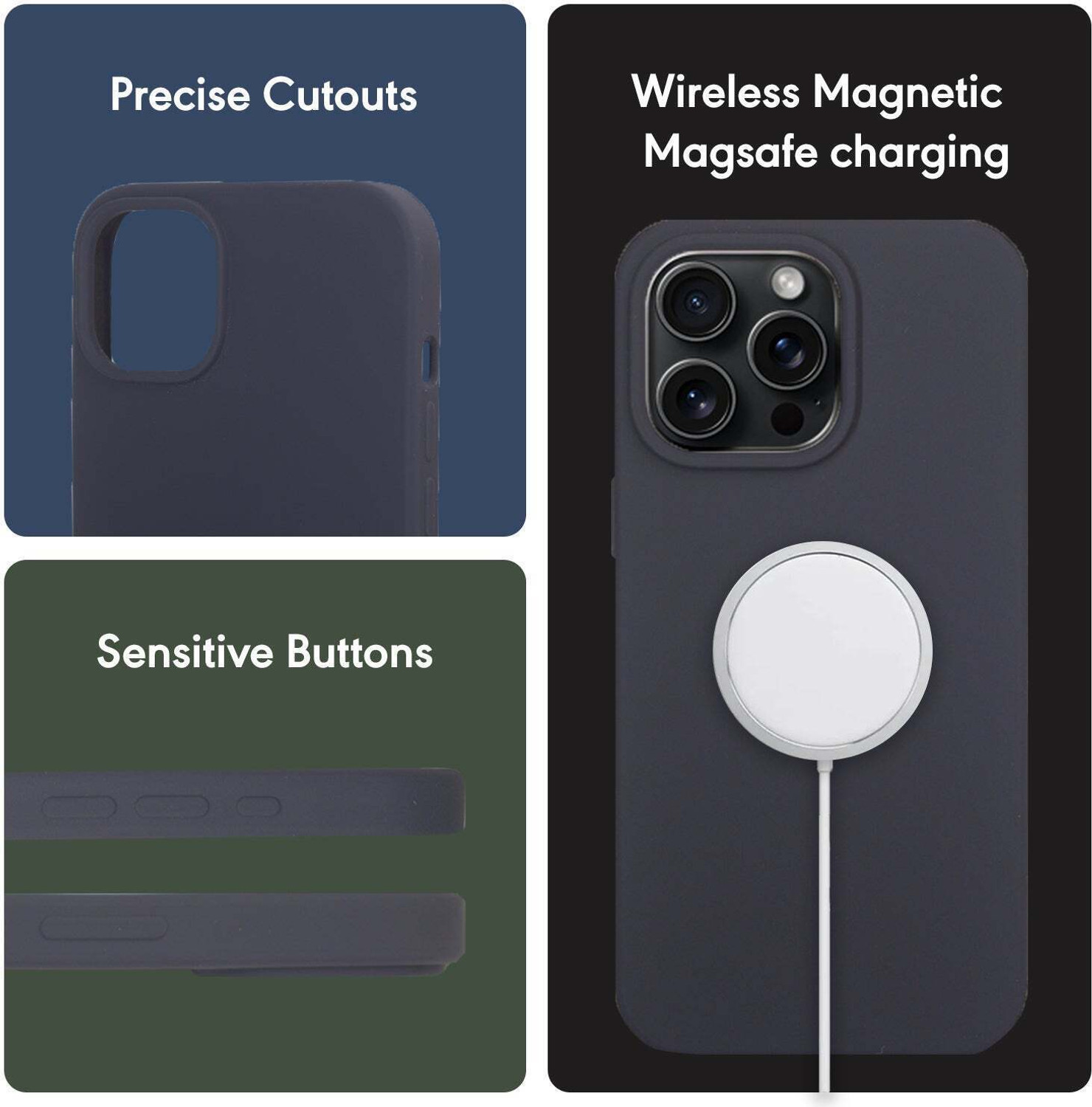 Image of Sprig Liquid Silicone Back Cover for Apple Iphone 15 Pro Max, iPhone 15 Pro Max, 15 Pro Max