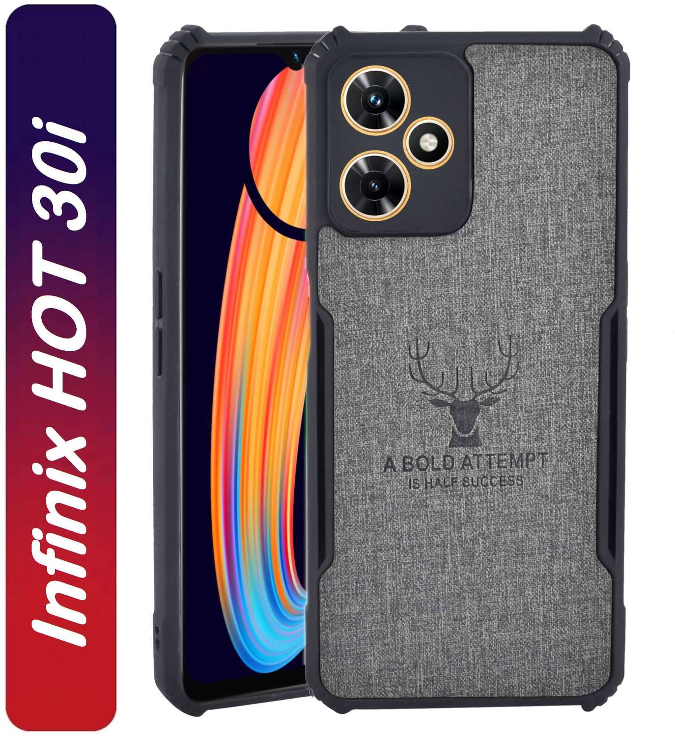 Spicesun Back Cover for Infinix HOT 30i Black - Image 1