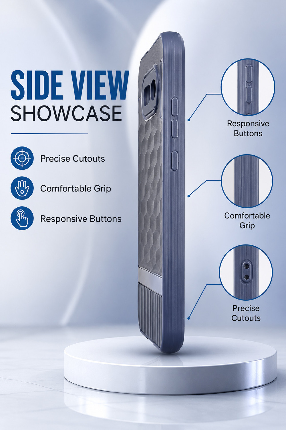 Image of ZASRON Back Cover for Nothing Phone (4a) (Blue, Matte Finish, Thermoplastic Polyurethane, Pack of: 1)