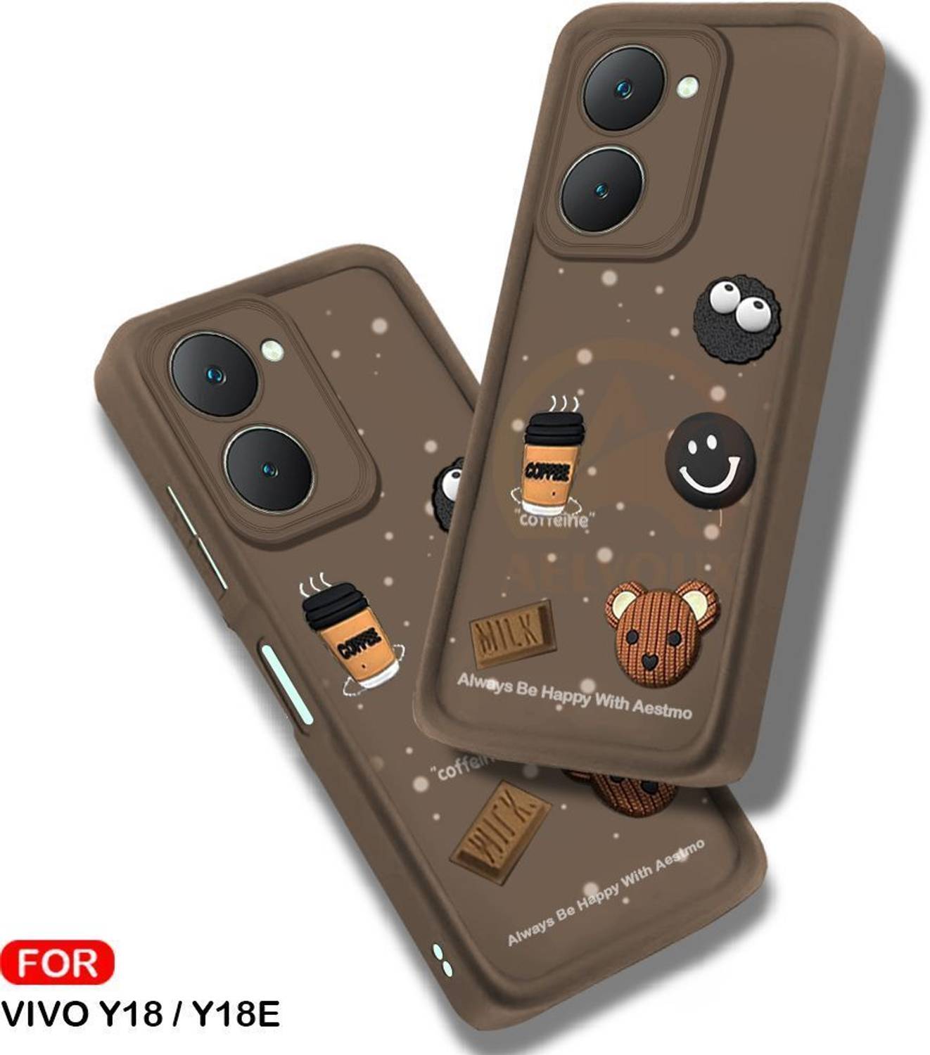 AelVouX Back Cover for Vivo Y18E