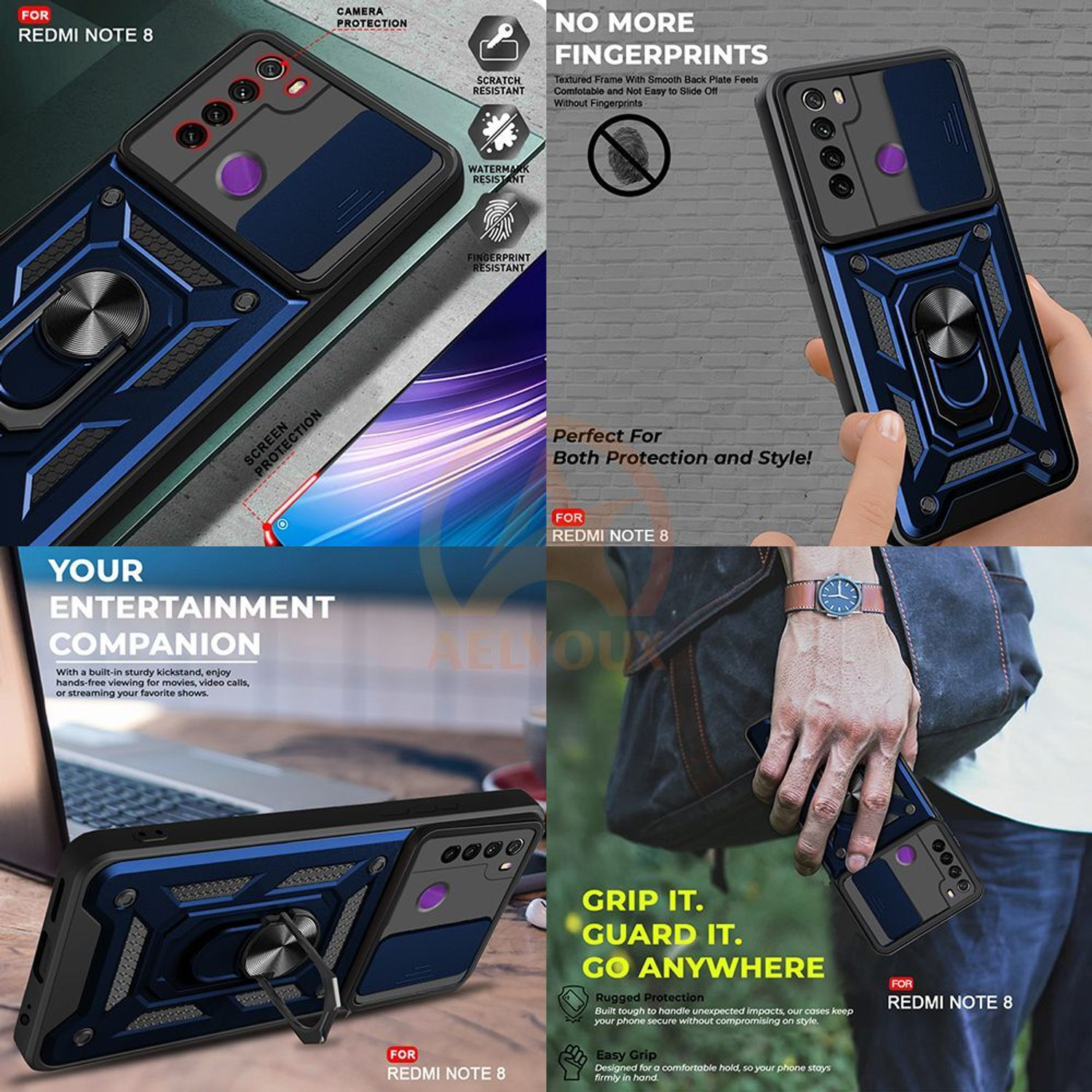 Image of AelVouX Back Cover for Redmi Note 8