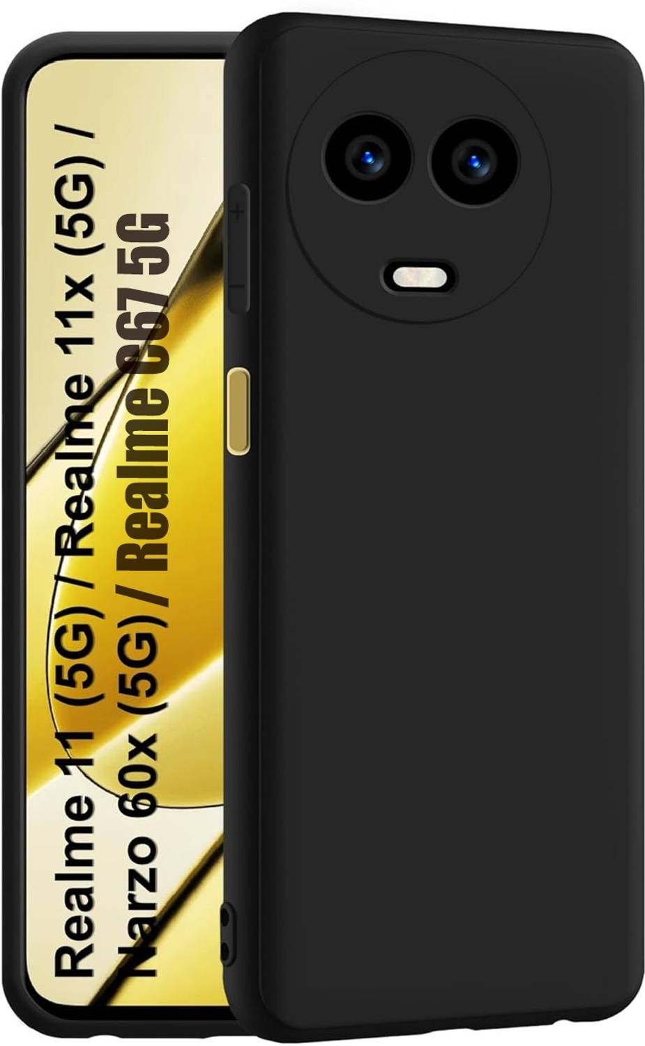 Outlier Back Cover for Realme C67 5G Black - Image 1
