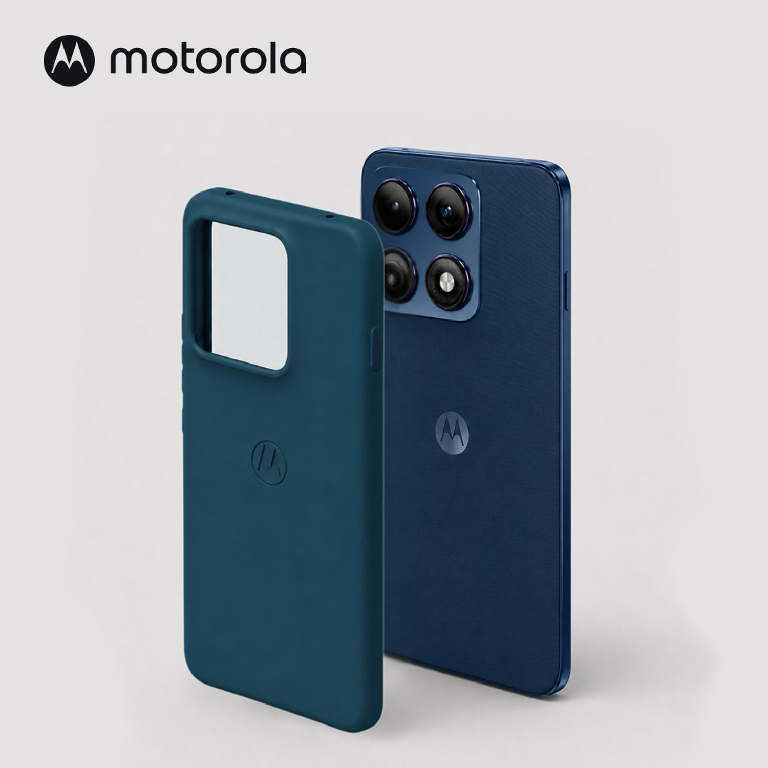 Image of MOTOROLA Back Cover for Moto Edge 70 Pro, Motorola Edge 70 Pro 5G (SoftMatte), Original Motorola Product (Blue, Flexible, Thermoplastic Polyurethane, Pack of: 1)
