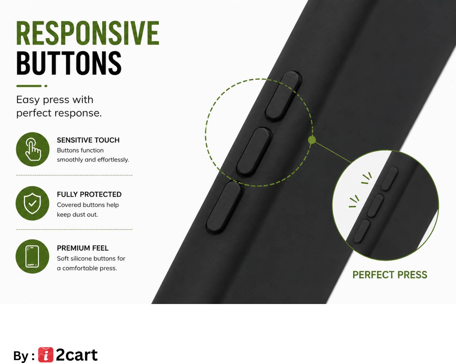 DELOX Back Cover for vivo T3 5G Green - Image 3
