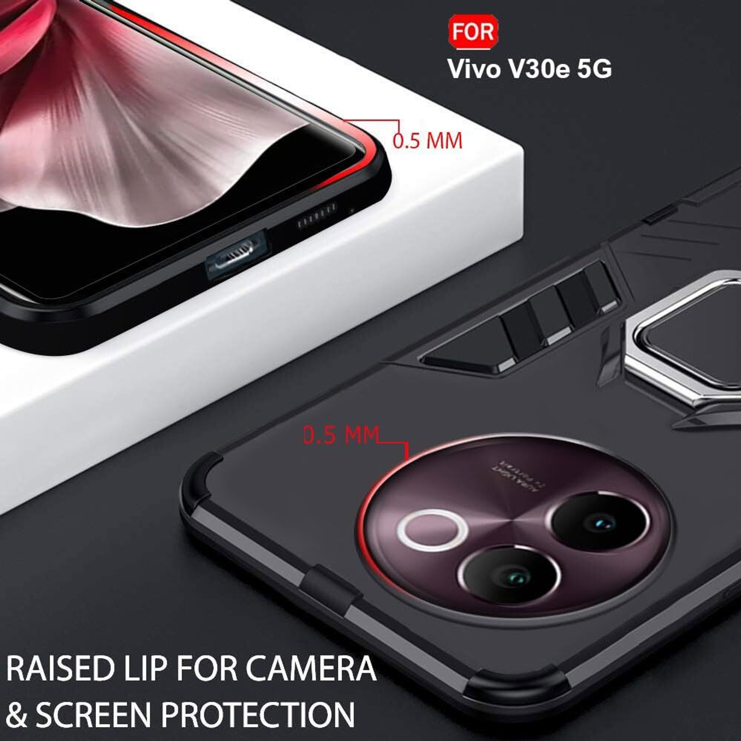 Image of Micvir Back Cover for Vivo V30e 5G