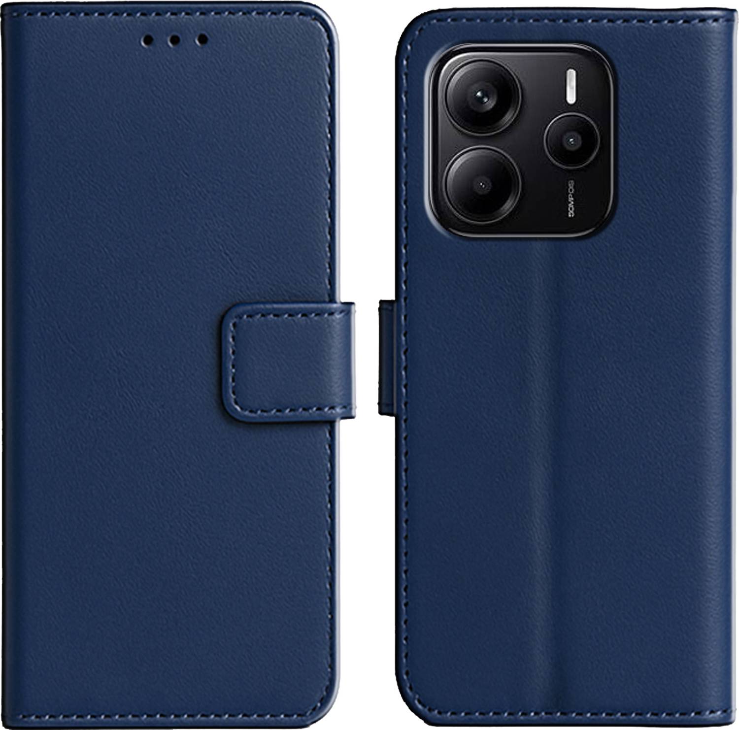 Ascensify Back Cover for Redmi Note 14 5G Premium PU Leather Flip Cover with Card Slots & Stand Feature