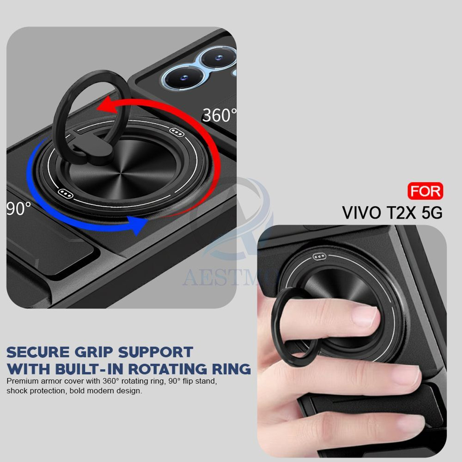 Image of AESTMO Back Cover for Vivo T2X 5G