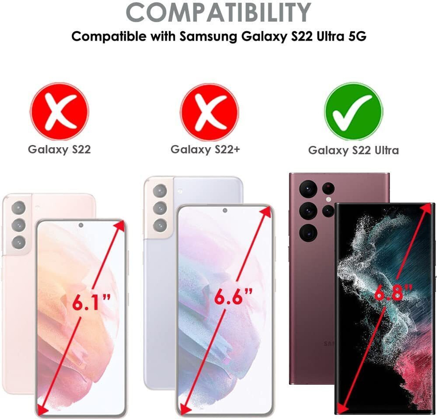 Image of Casener Back Cover for Samsung Galaxy S22 Ultra