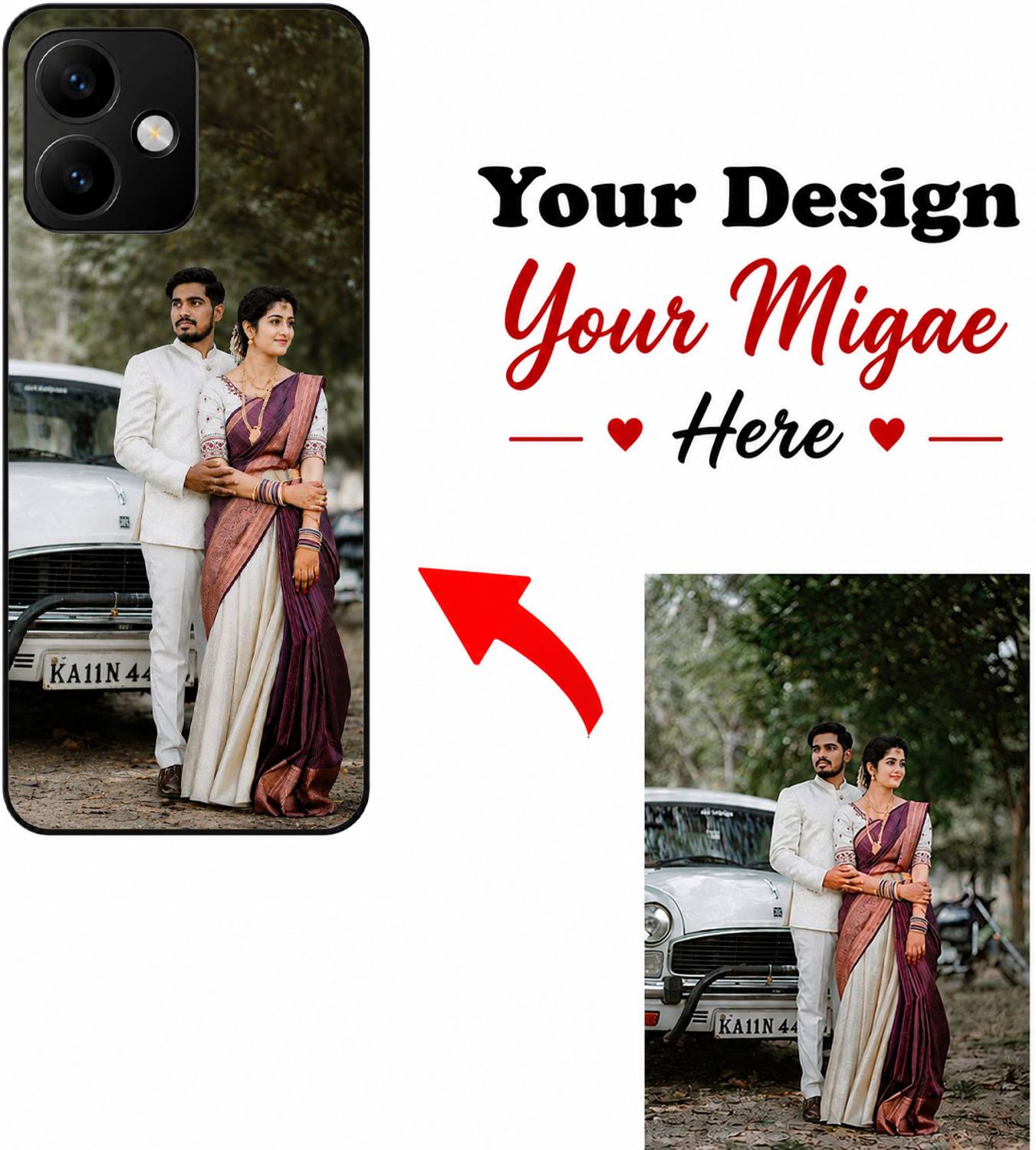FOCUSCOVER Back Cover for Poco M6 Custom Photo Printed Back Cover | Personalized HD Print Protective Case