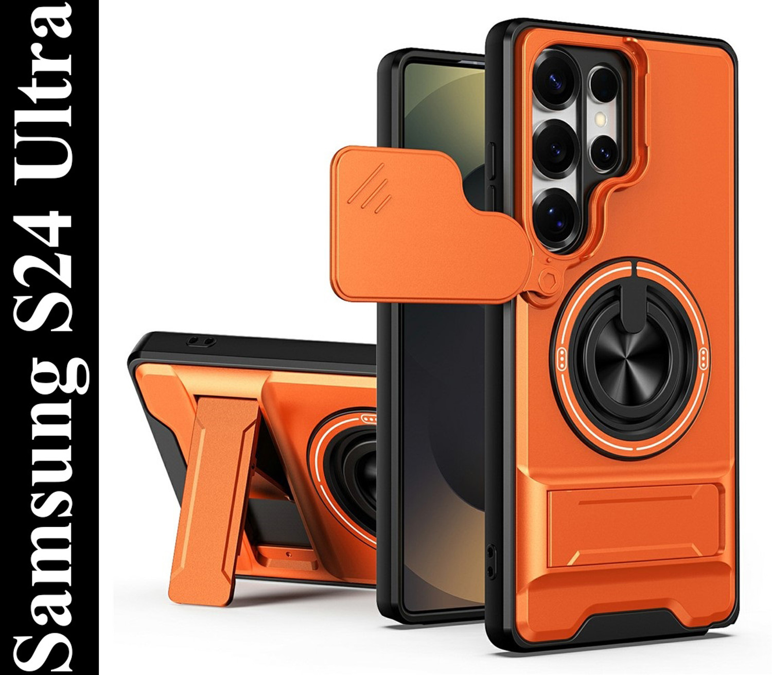 Image of Luxecase Back Cover for Samsung Galaxy S24 Ultra (Orange, Dual Protection, Polycarbonate, Pack of: 1)