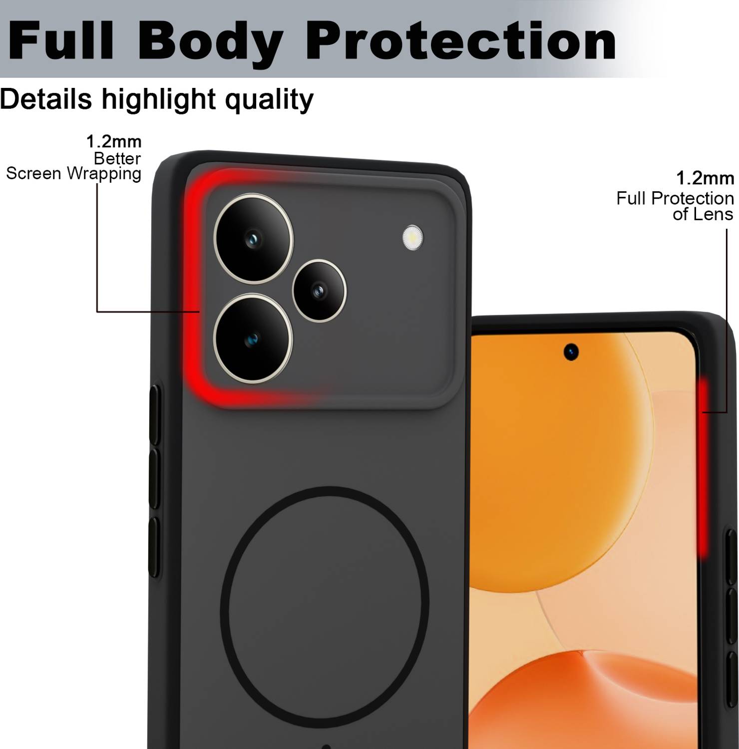 KartV Back Cover for Realme P4 5G Black - Image 2