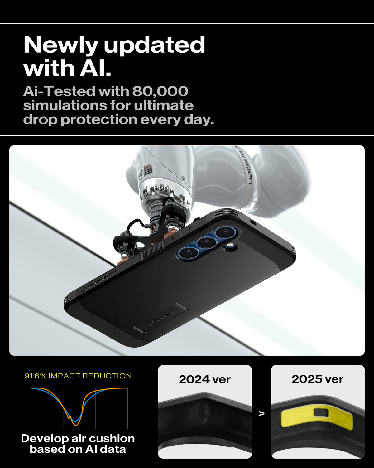 Image of Spigen Tough Armor (AI) MagFit Back Cover for Samsung Galaxy S25