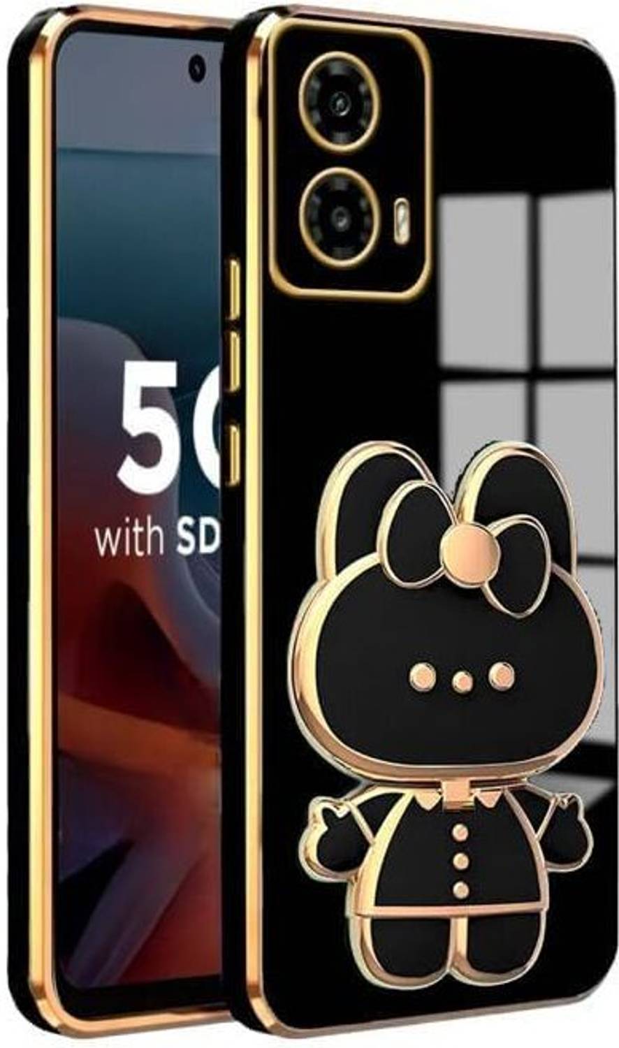 A3sprime Back Cover for MOTOROLA G96 5G with Cute 3D Cartoon Shaped Folding Mobile Stand Holder