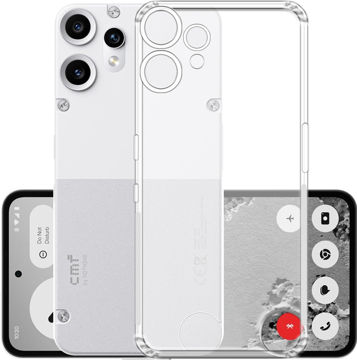 Image of Casotec Back Cover for CMF by Nothing Phone 2 Pro 5G (Transparent, Silicon, Pack of: 1)