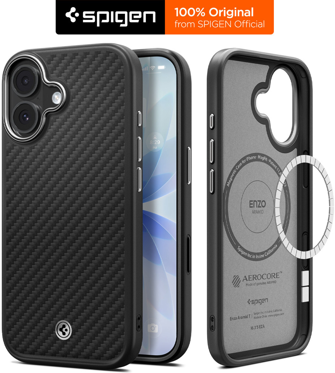 Image of Spigen Enzo Aramid T Back Cover for iPhone 17