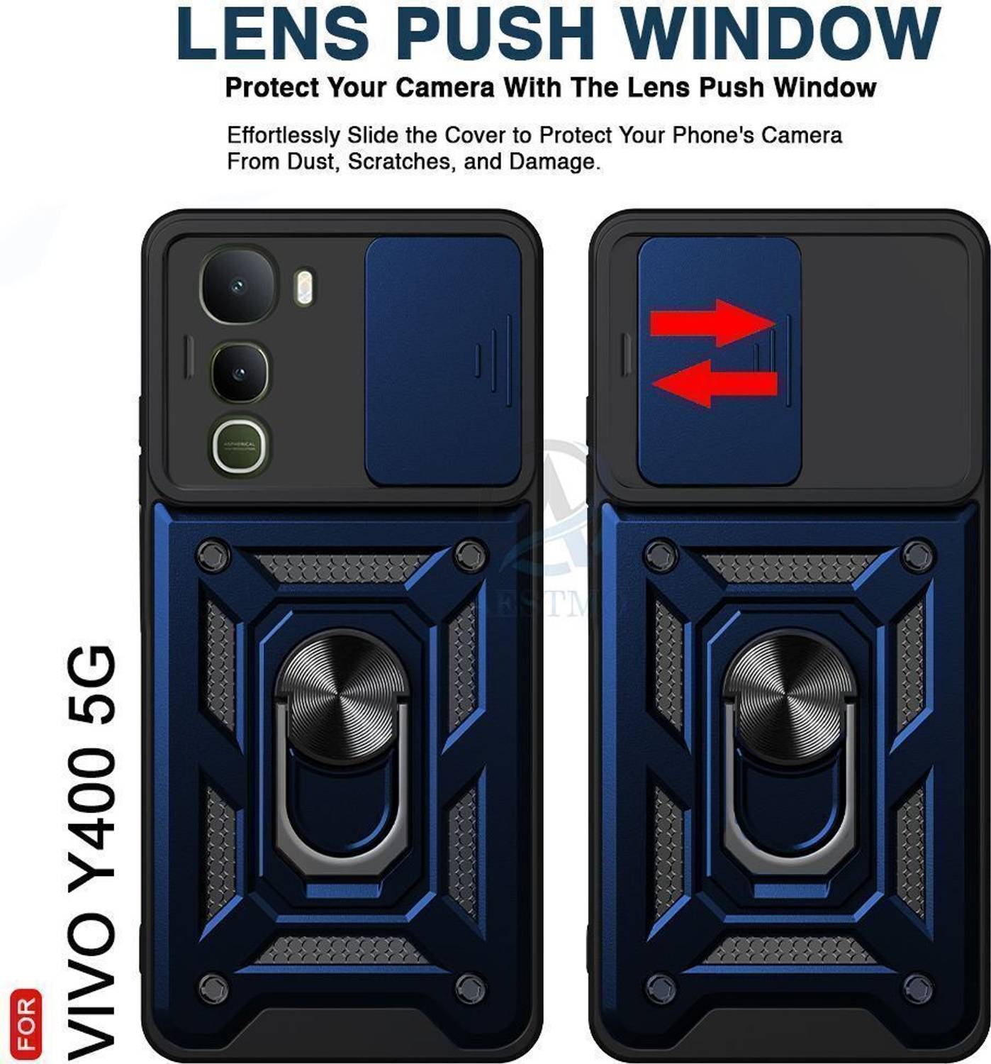 KaseMast Back Cover for vivo Y400 5G (Blue) - Image 3