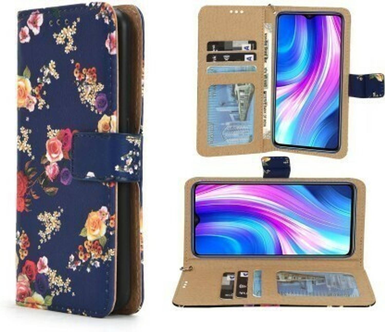 Aarov Back Cover for OPPO A3s Rose Blue Flip & Wallet Case Cover