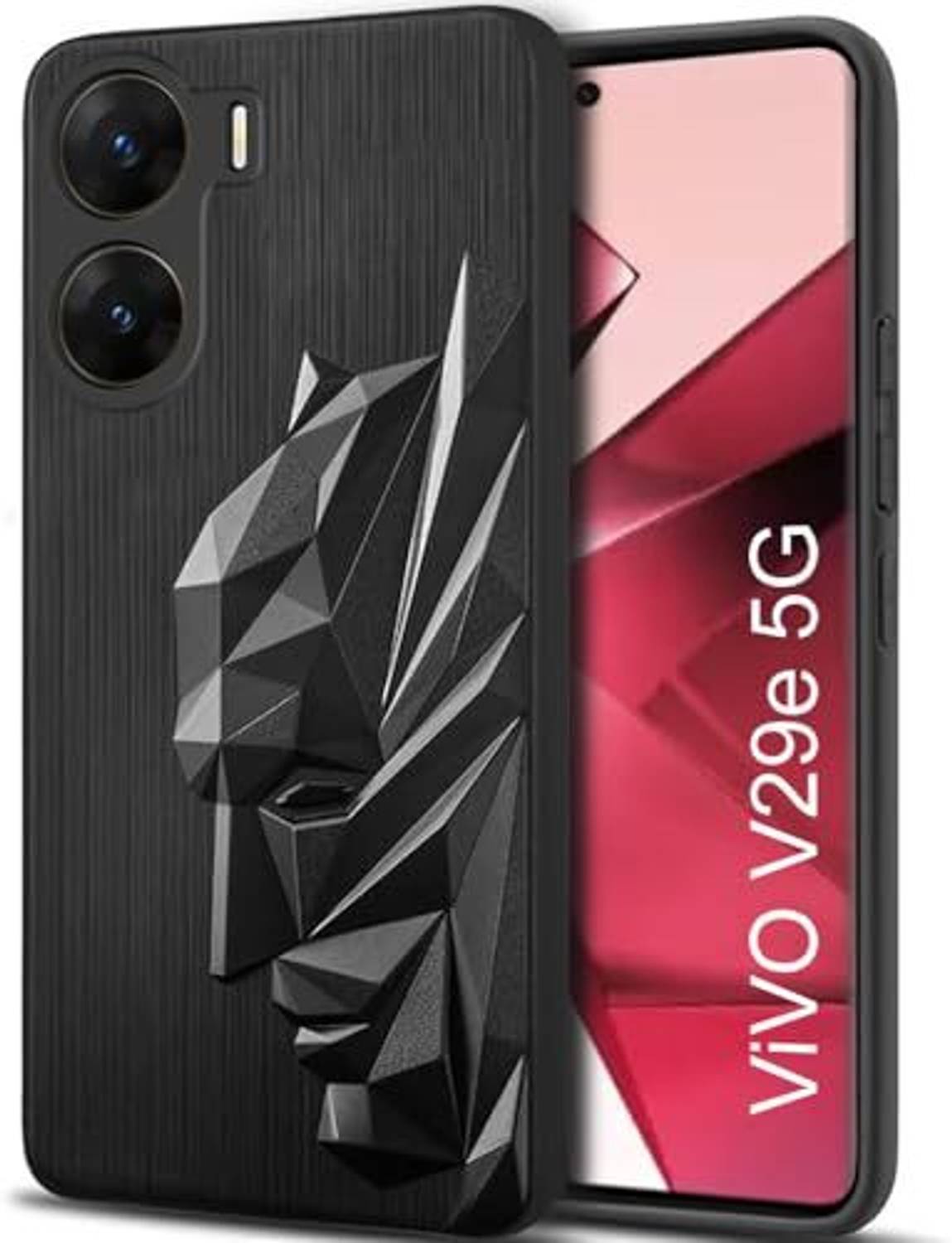 Toucch Back Cover for Vivo v29E Black - Image 1