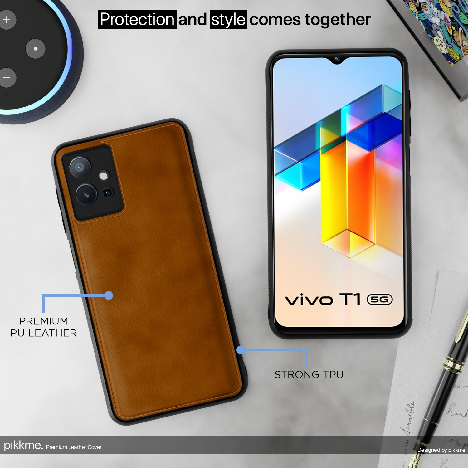 Image of Pikkme Back Cover for Vivo T1 5G