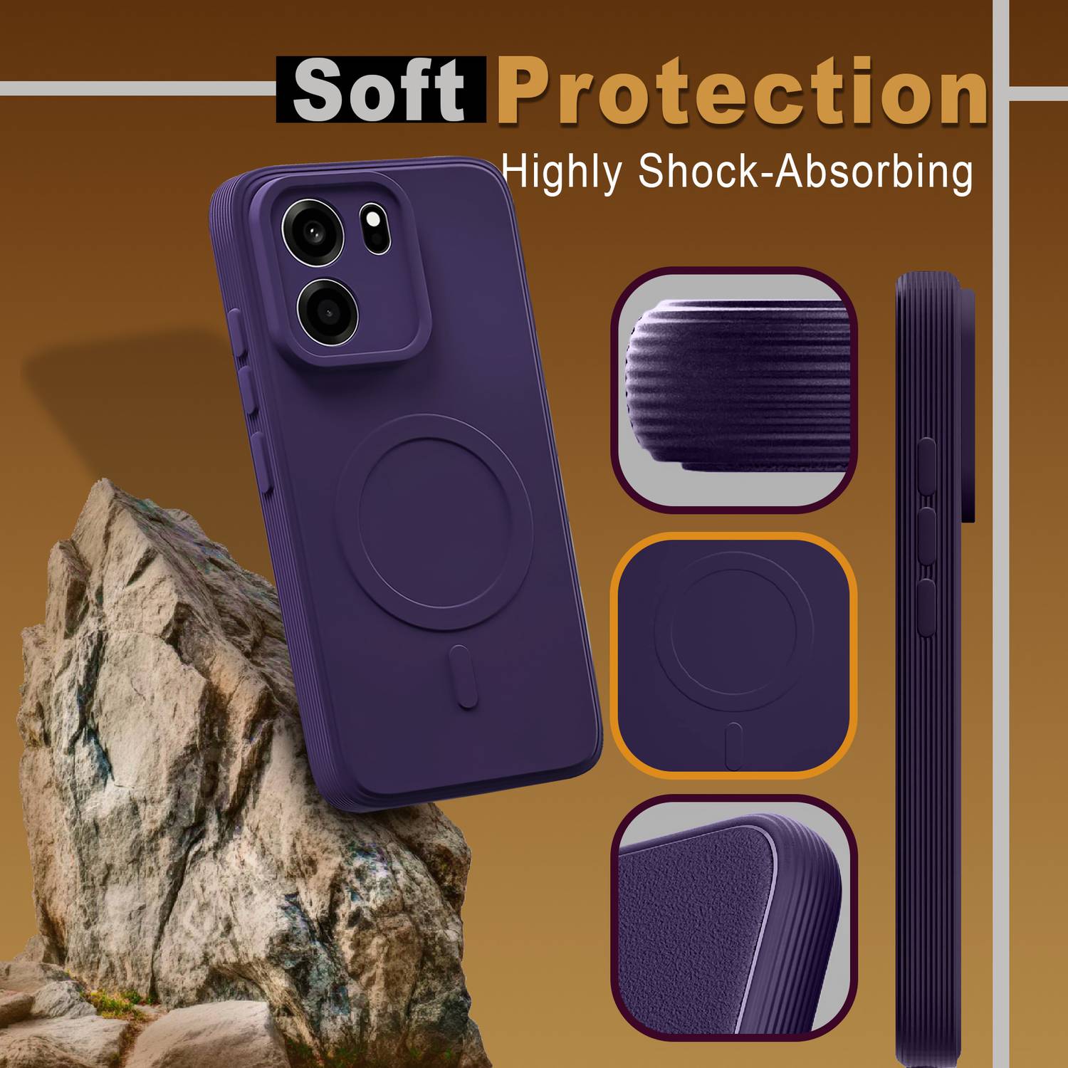 AuraX Back Cover for Oneplus Nord CE6 5G Purple - Image 5