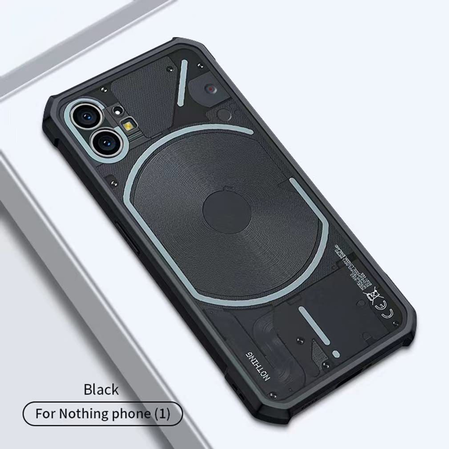 Image of coverplay Back Cover for Nothing Phone (1) (Black, Shock Proof, Plastic)