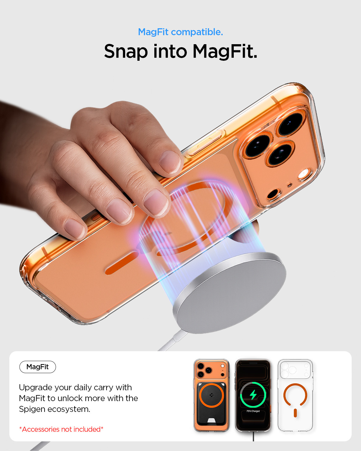 Image of Spigen Ultra Hybrid MagFit Back Cover for iPhone 17 Pro, Apple iPhone 17 Pro