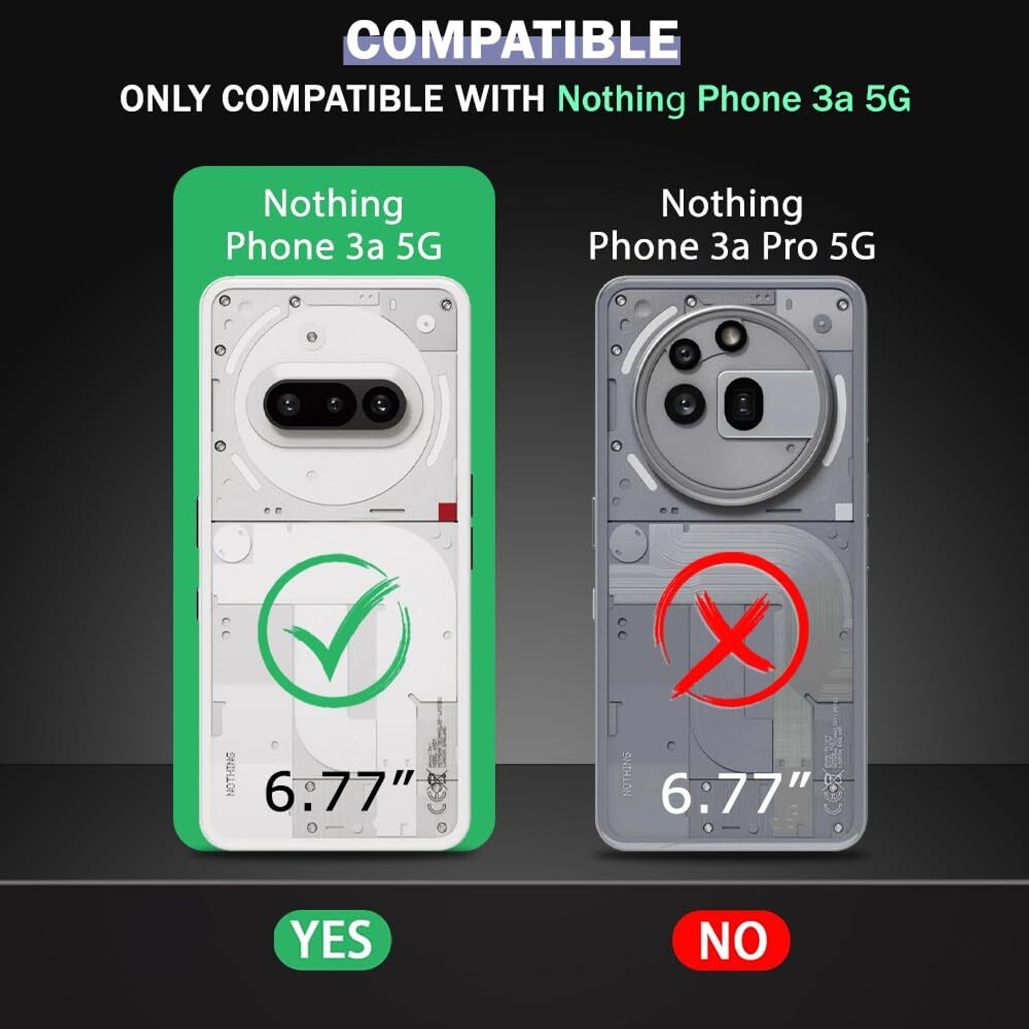 Image of Micvir Back Cover for Nothing Phone (3a)