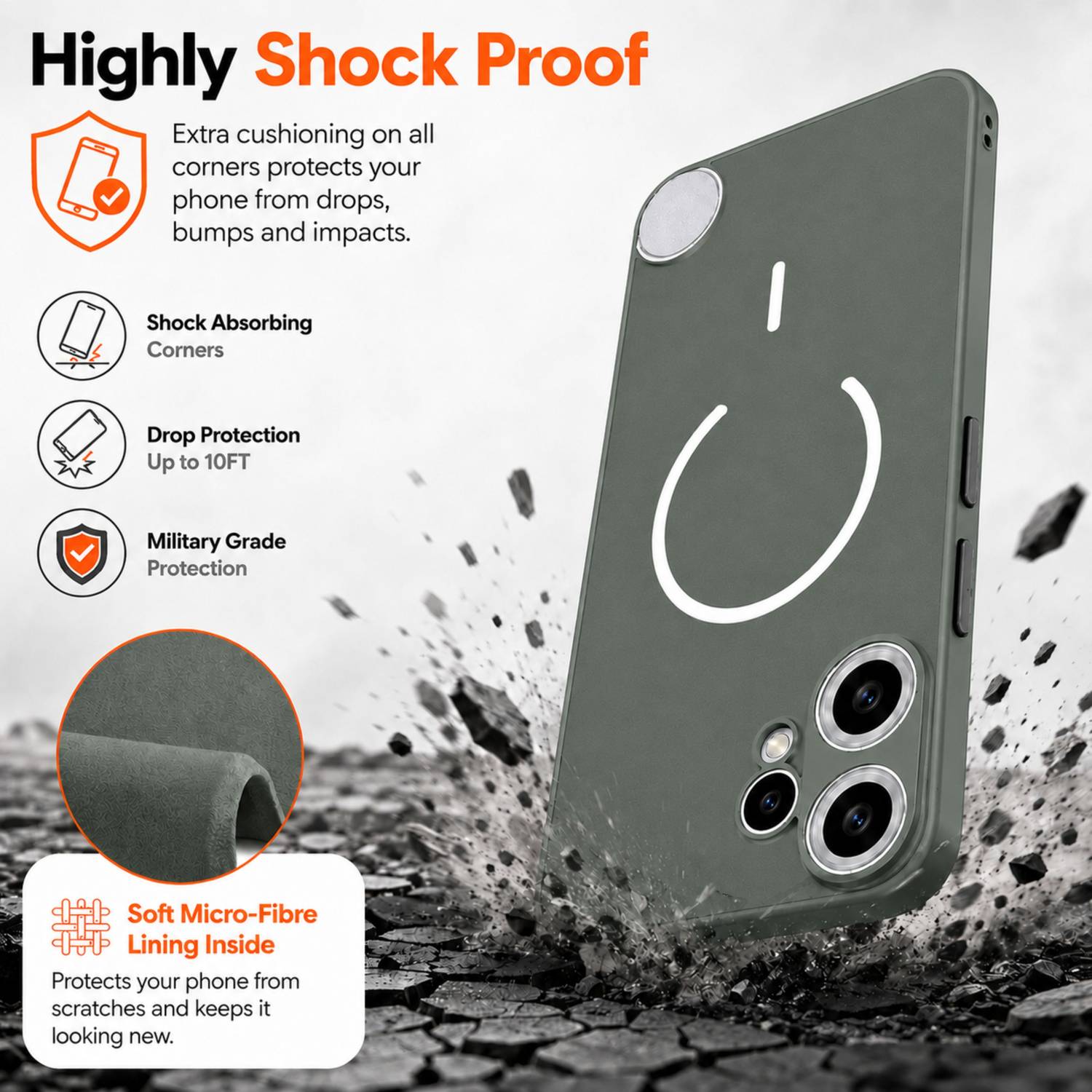 SBMS Back Cover for Nothing Phone 2 Pro Green - Image 4