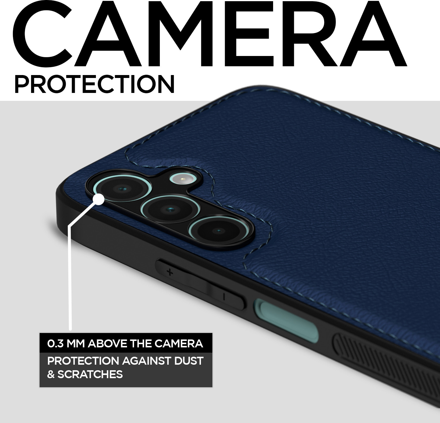 Image of Pikkme Back Cover for Samsung Galaxy A16 5G (Blue, Grip Case, Leather, Pack of: 1)