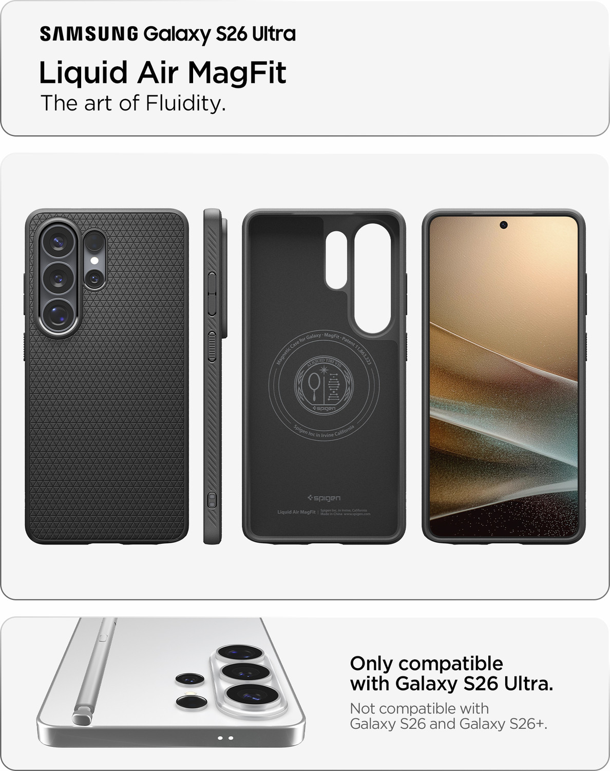 Image of Spigen Liquid Air MagFit Back Cover for Samsung Galaxy S26 Ultra 5G