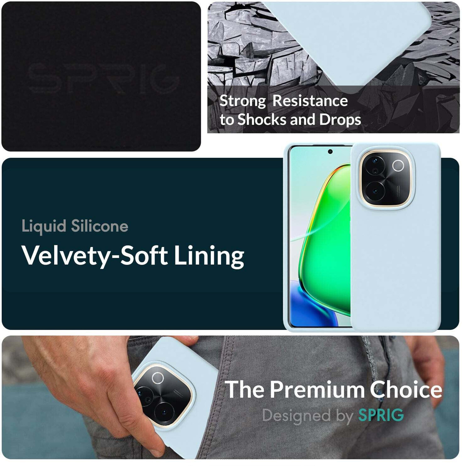 Image of Sprig Back Cover for IQOO Z9S PRO 5G, IQOO Z9s Pro 5G, Vivo T3 Pro 5G, VIVO T3 PRO, T3 Pro 5g