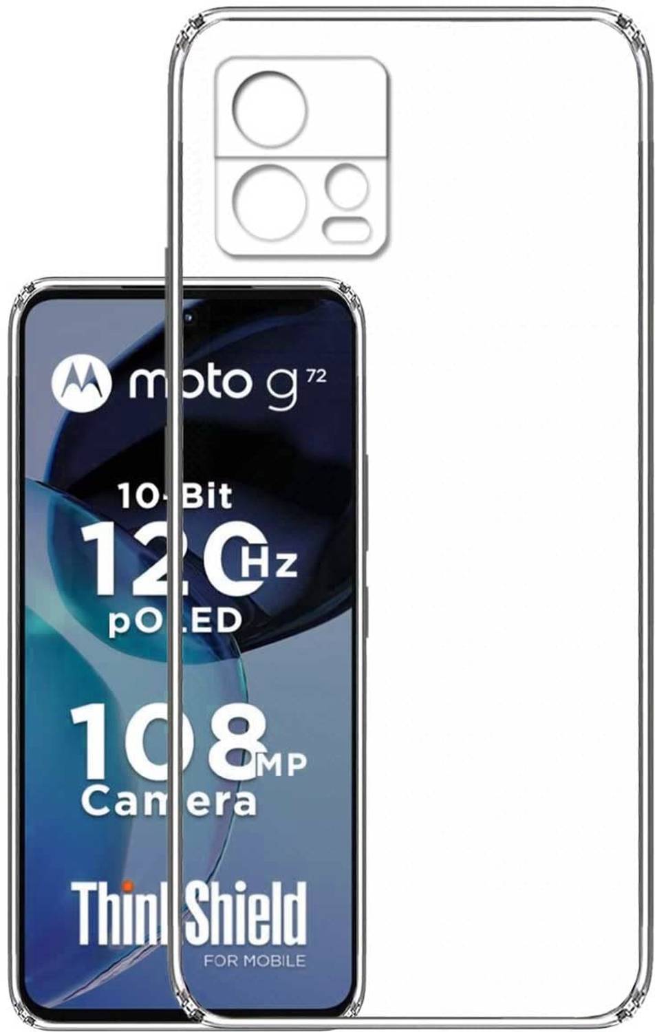 ASMANTIC Back Cover for Mototrola Moto G72 5G
