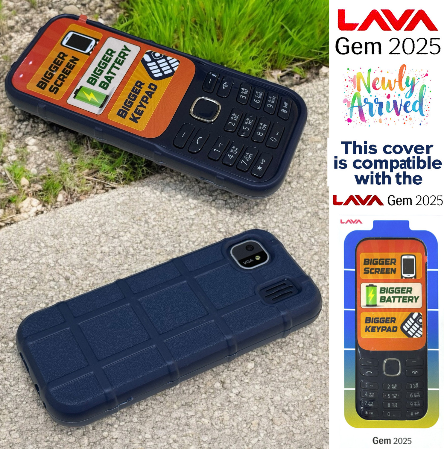 Image of Gizmofreaks Back Cover for Lava Gem 2025 Dual Sim Keypad Mobile Feature Phone
