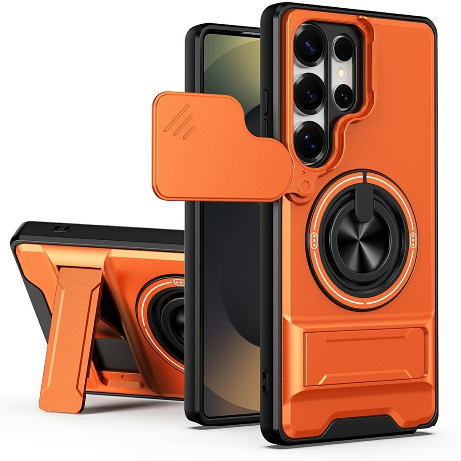 Image of Luxecase Back Cover for Samsung Galaxy S24 Ultra (Orange, Dual Protection, Polycarbonate, Pack of: 1)