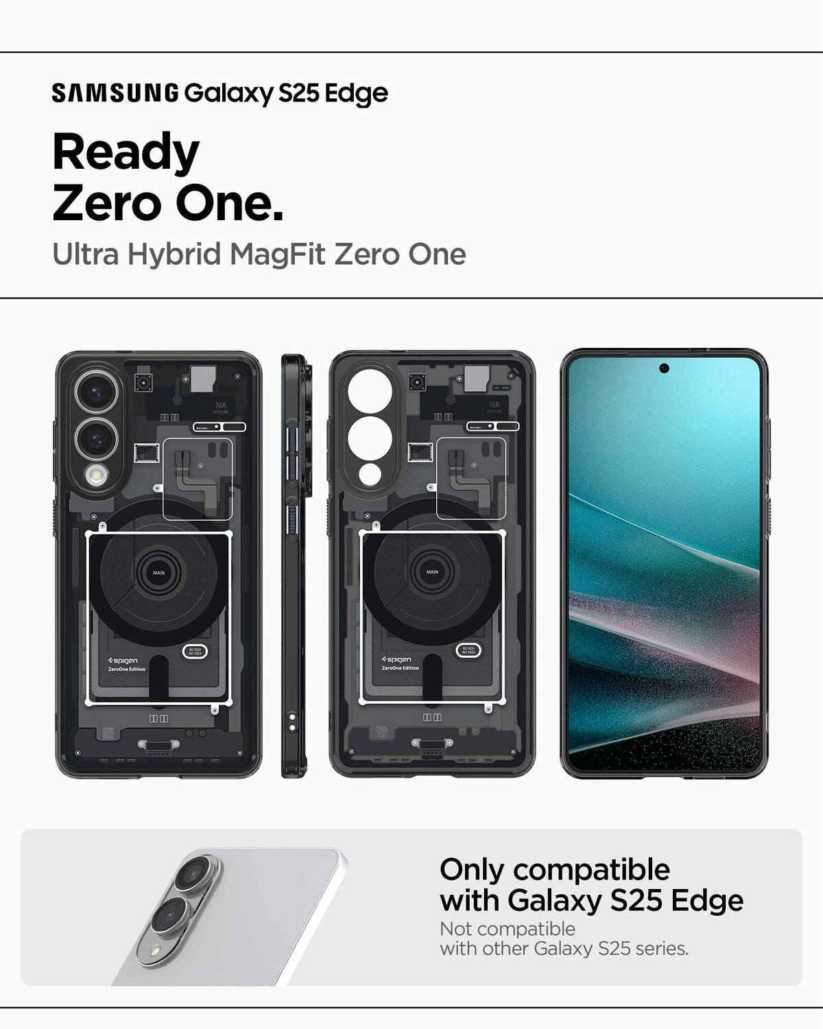Image of Spigen Ultra Hybrid MagFit Back Cover for Samsung Galaxy S25 Edge