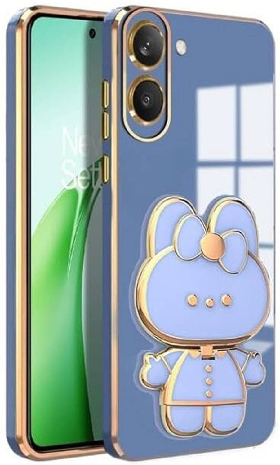 A3sprime Back Cover for OnePlus Nord CE5 5G with Cute 3D Cartoon Shaped Folding Mobile Stand Holder