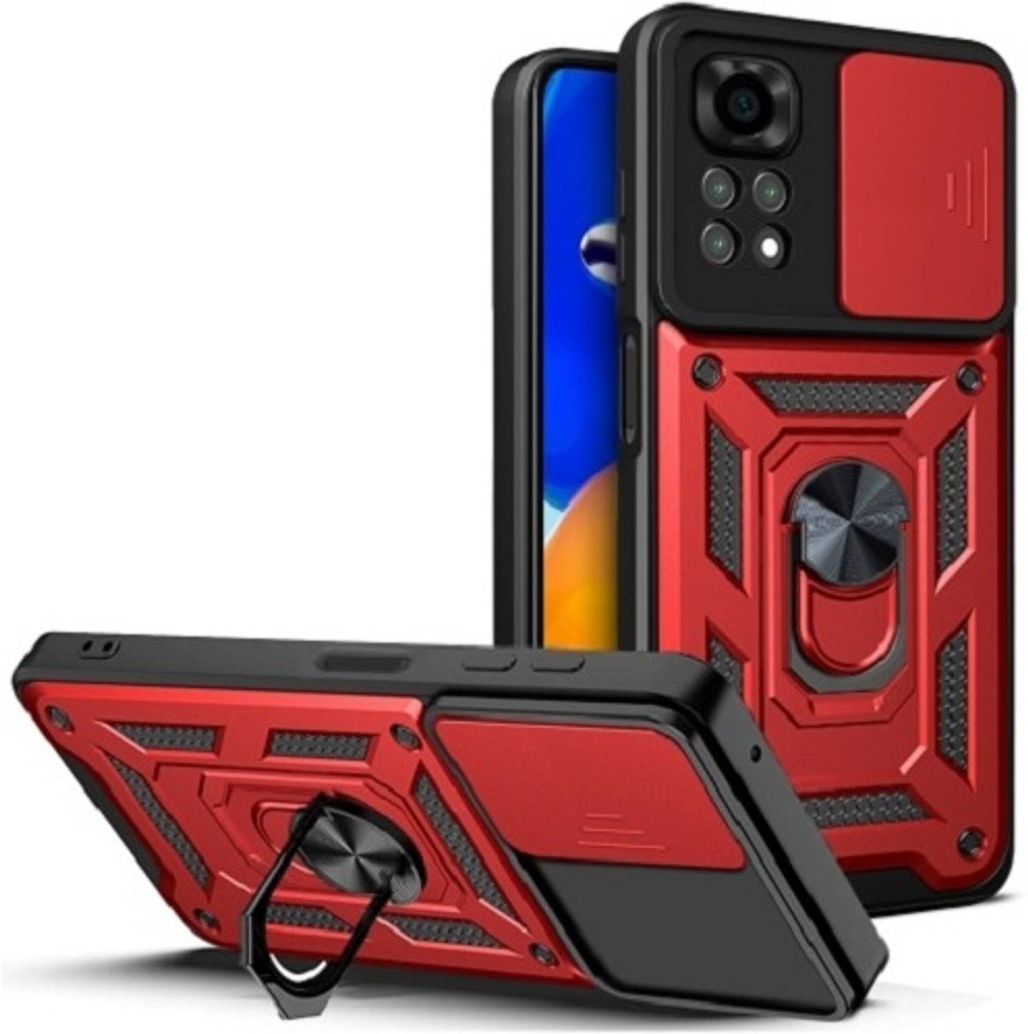 UBTM Back Cover for Poco M4 Pro 4G Red - Image 1