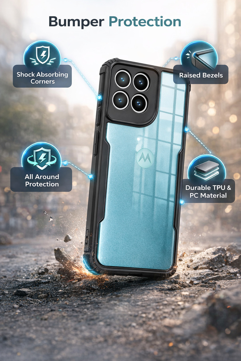 Image of XTRENGTH Back Cover for Motorola Moto G57 Power