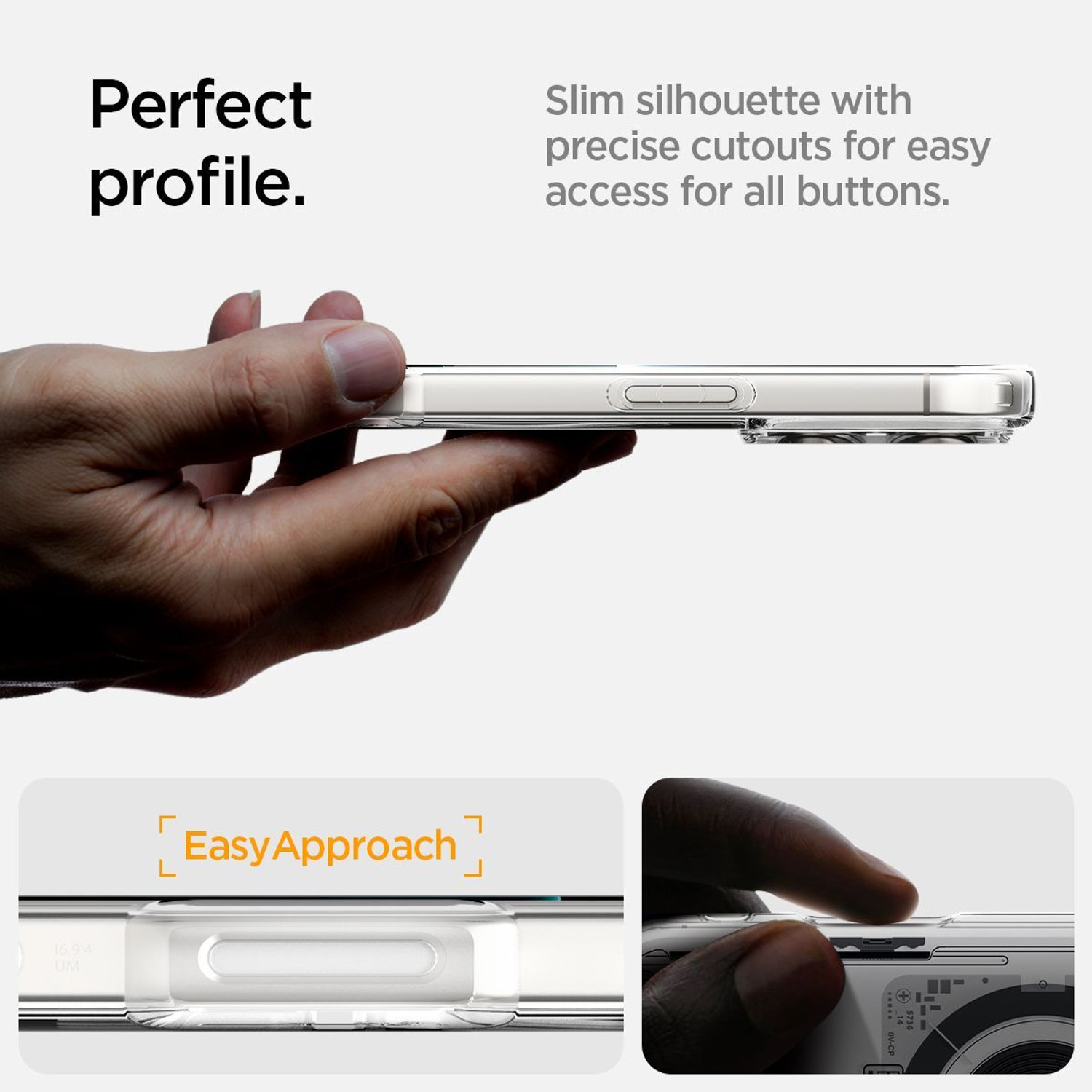 Image of Spigen Ultra Hybrid MagFit Back Cover for Apple iPhone 16 Pro Max (Transparent, Magsafe, Thermoplastic Polyurethane, Polycarbonate, Pack of: 1)