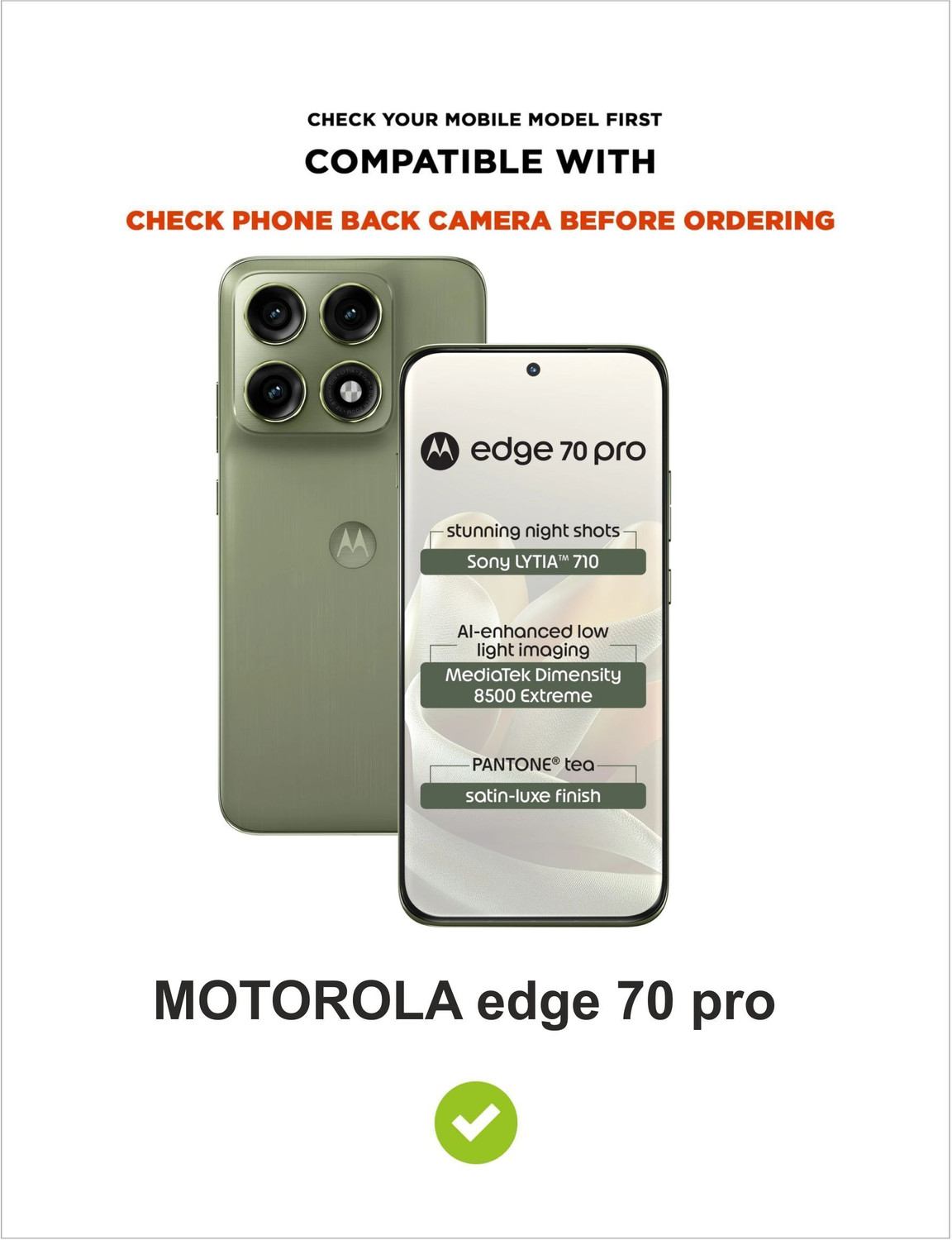 Image of SBMS Back Cover for Motorola Moto edge 70 pro 5G (Black, Shock Proof, Silicon, Pack of: 1)